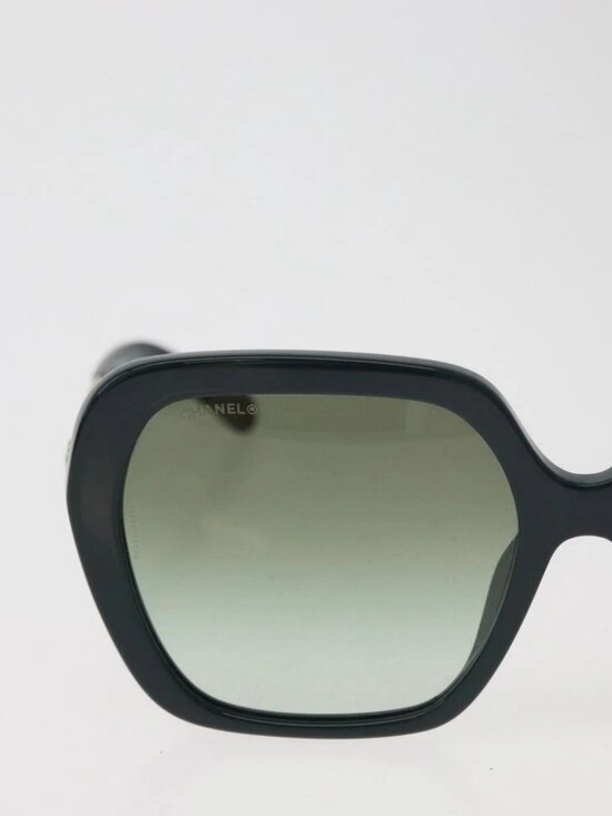 CHANEL Sunglasses plastic Green CC Auth BA12623M main image 8